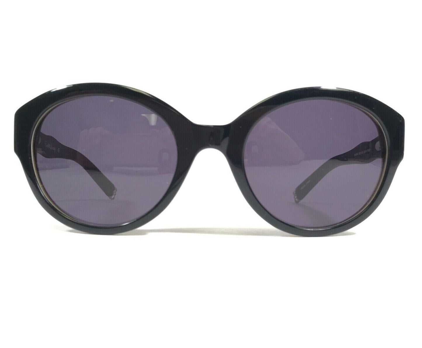 Sunglasses DIAGRAM BLACK WOOD Brown Round Frames w Purple Lenses - Velora Luxury Fashion