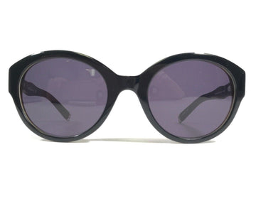 Sunglasses DIAGRAM BLACK WOOD Brown Round Frames w Purple Lenses - Velora Luxury Fashion