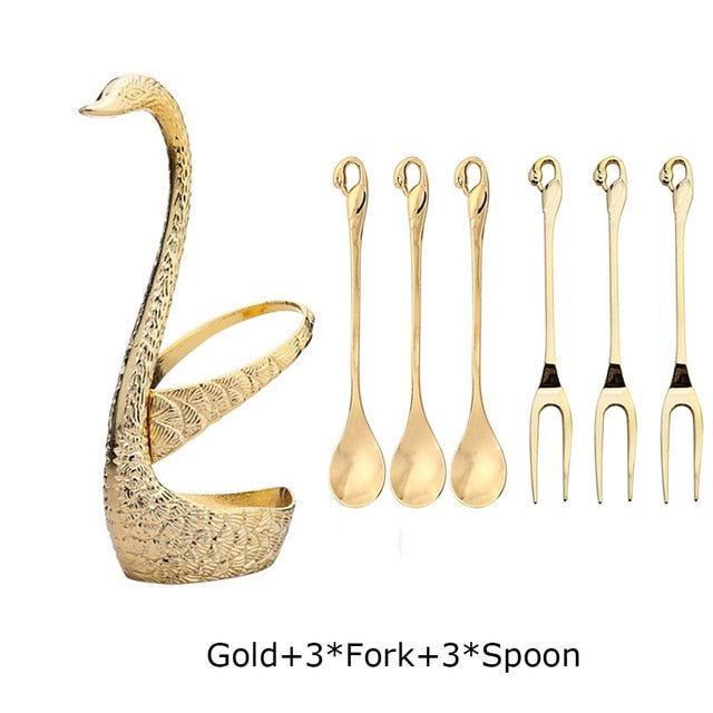 Swan Salad & Dessert Flatware - Velora Luxury Fashion