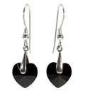 Swarovski Crystal Heart Drop Earrings 925 Sterling Silver - Velora Luxury Fashion