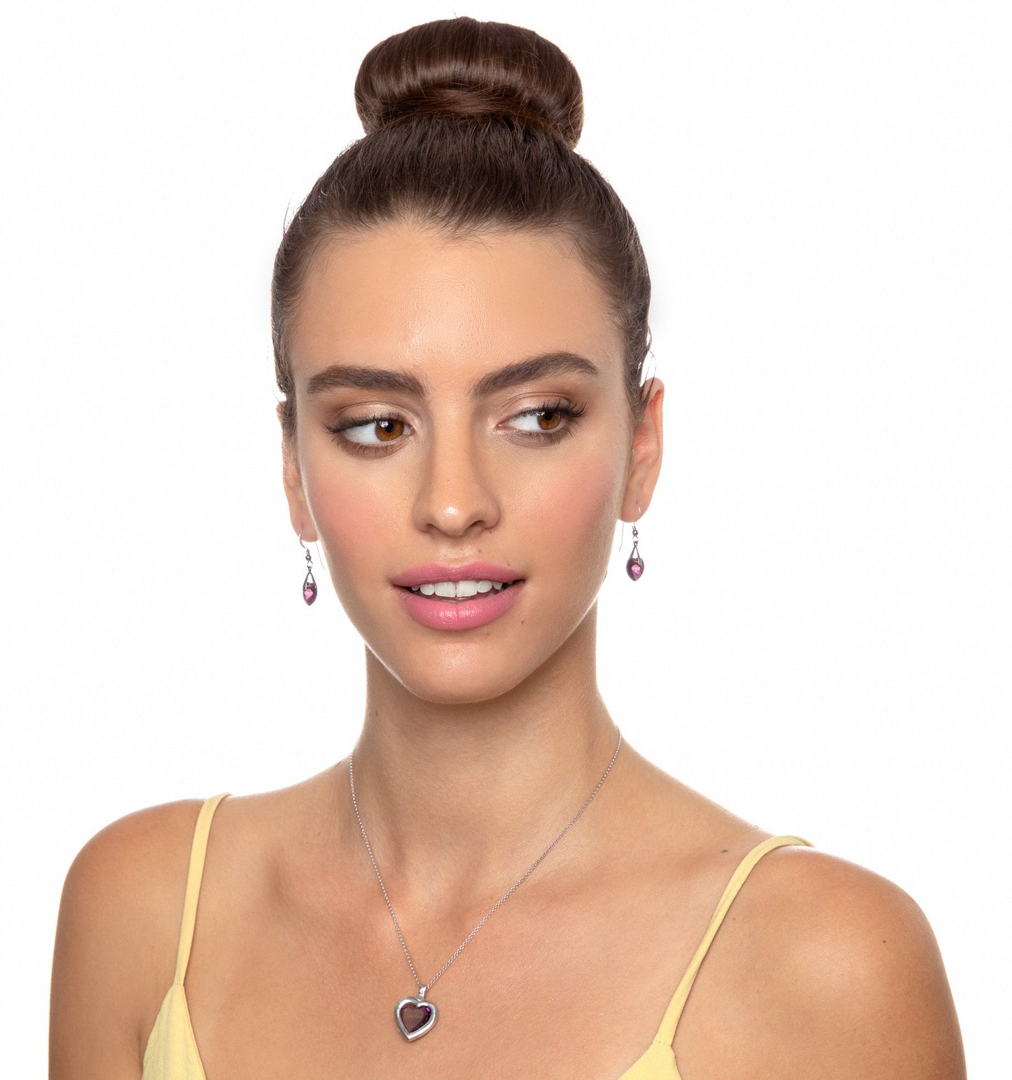 Swarovski Crystal Heart Drop Earrings 925 Sterling Silver - Velora Luxury Fashion