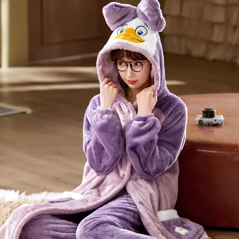 Sweet Fall Pajamas  Flannel Nightgown Women EX-STOCK Canada