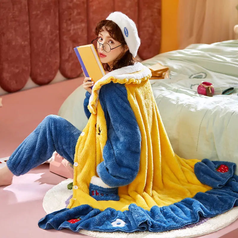 Sweet Fall Pajamas  Flannel Nightgown Women EX-STOCK Canada