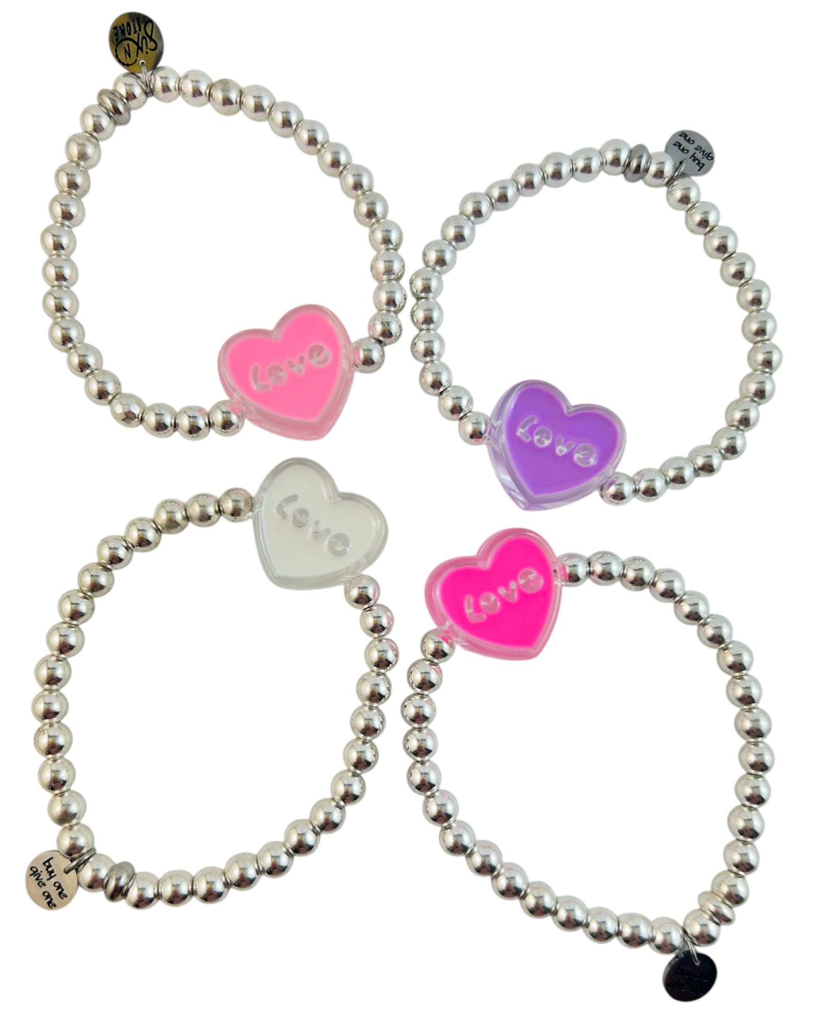 Sweetheart Hematite Bracelets - Mom and Mini - Velora Luxury Fashion