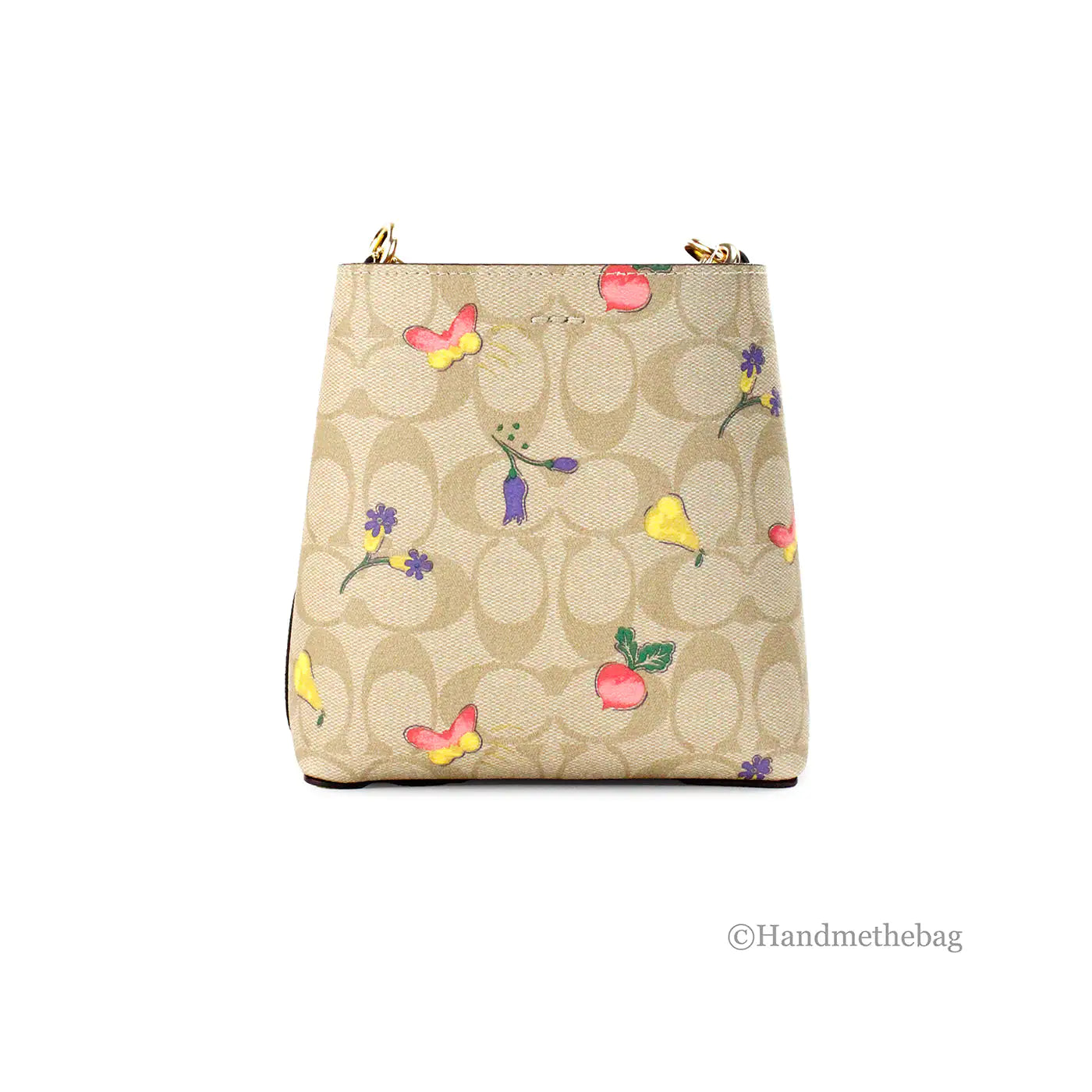 Coach Mini Town Bucket Signature Leather Dreamy Veggie Crossbody