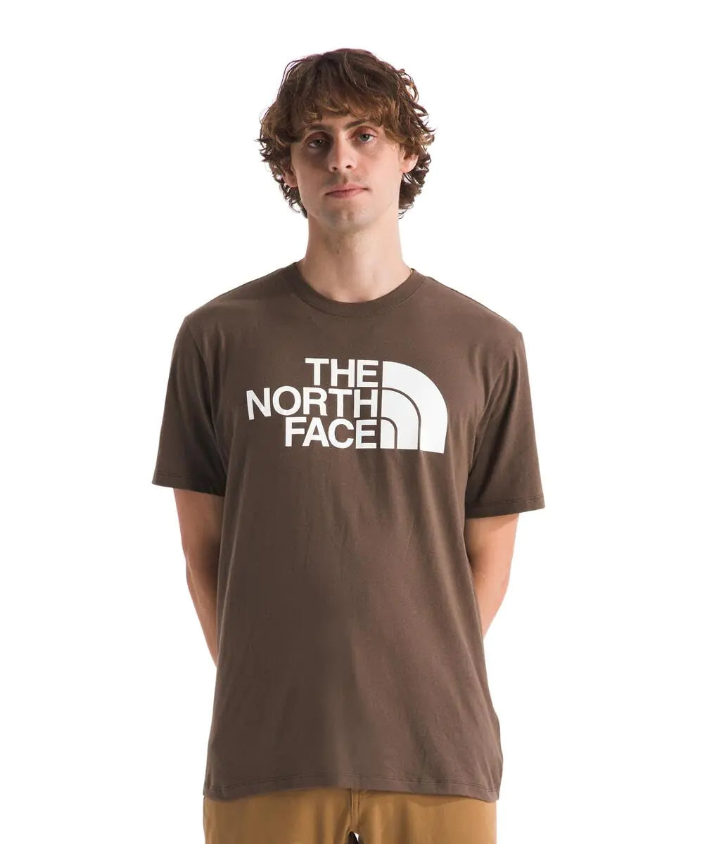 THE NORTH FACE Mens Short Sleeve Half Dome Tee Smokey Brown X-Large - Velora Luxury Fashion