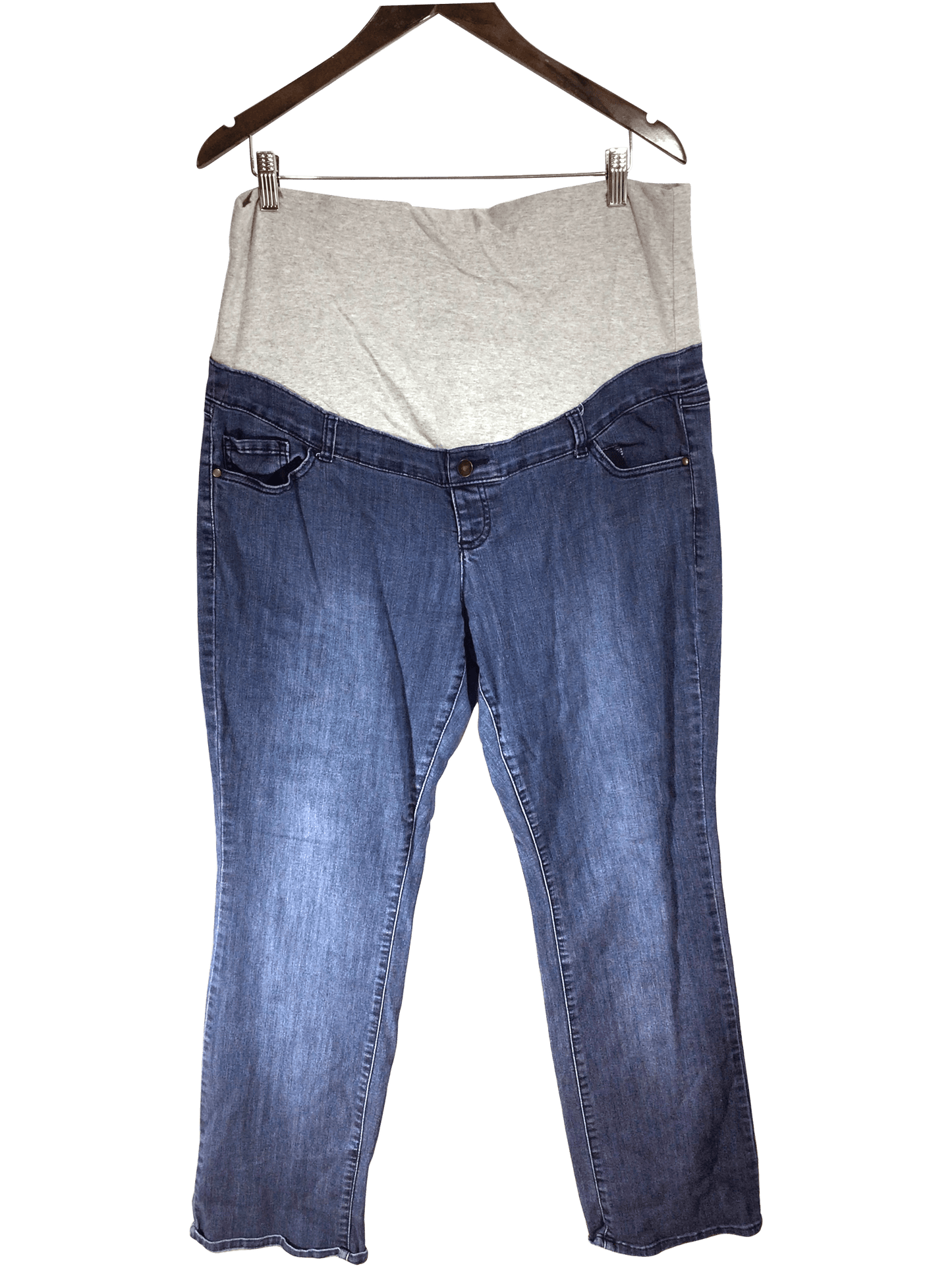 THYME MATERNITY Women Straight-Legged Jeans Regular fit in Blue - XXL - Velora Luxury Fashion