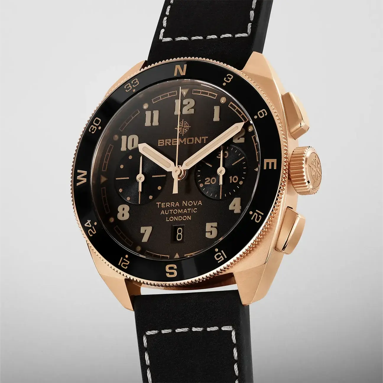 Bremont Terra Nova 42.5 Chronograph, Rose Gold TN42-CHR-RG-BR-L-S - Velora