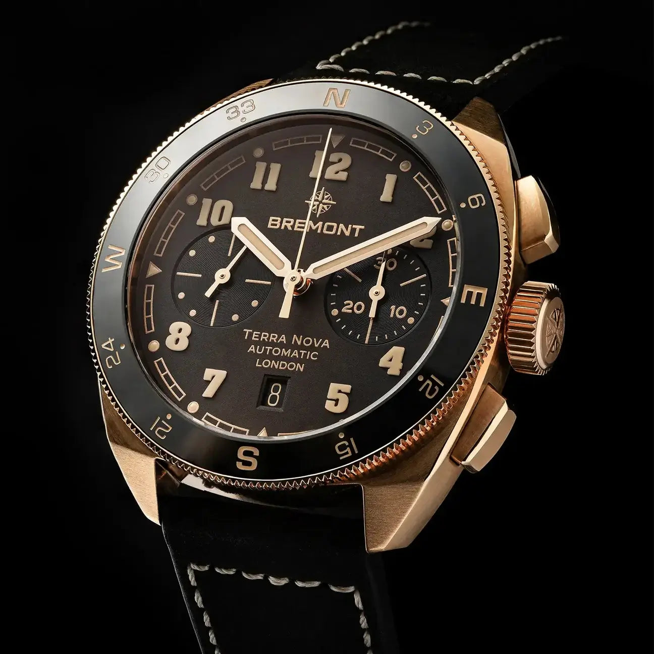Bremont Terra Nova 42.5 Chronograph, Rose Gold TN42-CHR-RG-BR-L-S - Velora