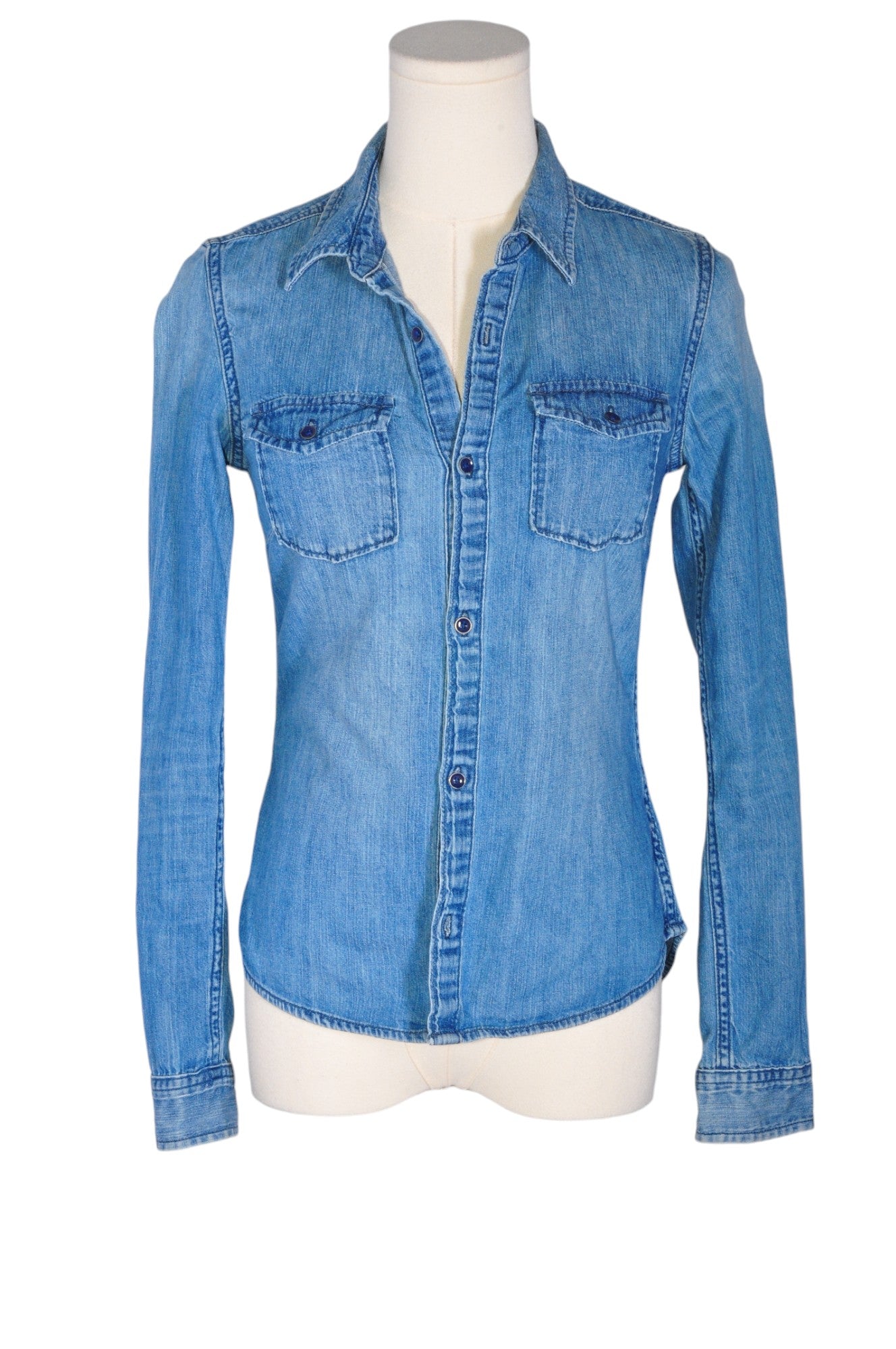 TNA Women Denim Tops Regular fit in Blue - XS - Velora Luxury Fashion