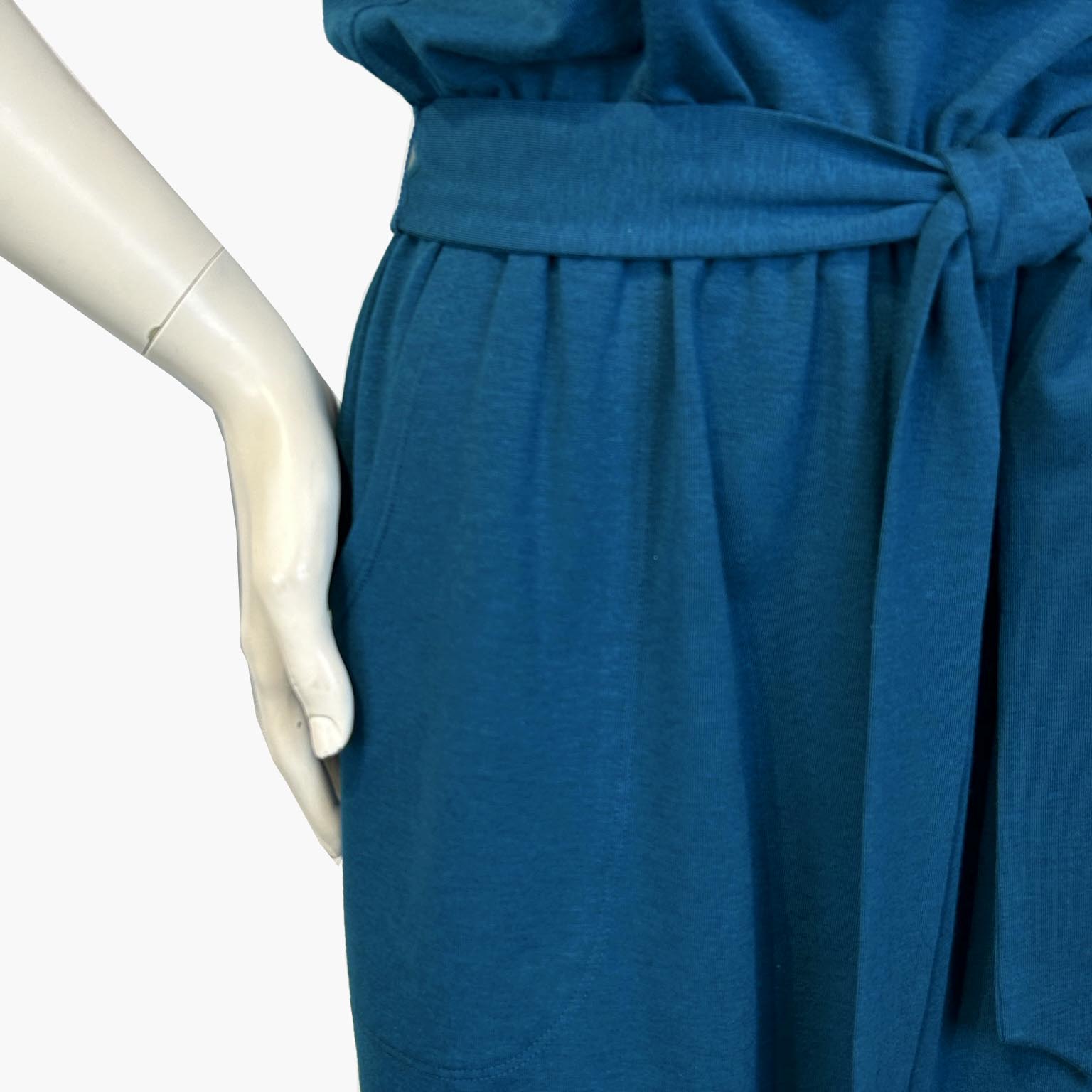 TOC Jersey Belted Dress w/pockets - Velora Luxury Fashion