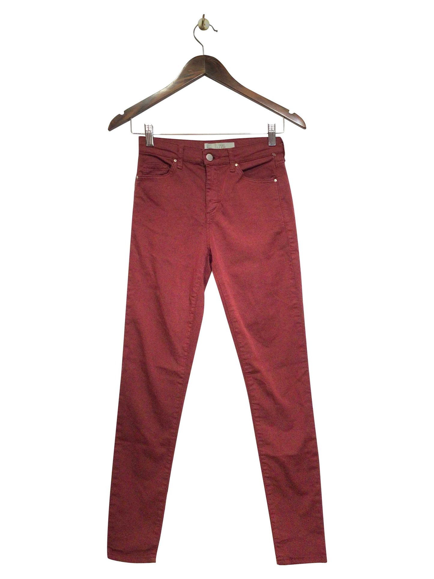 TOPSHOP Regular fit Straight-legged Jean in Red - 26x32 - Velora