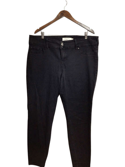 TORRID Regular fit Straight-legged Jean in Black - 22R - Velora