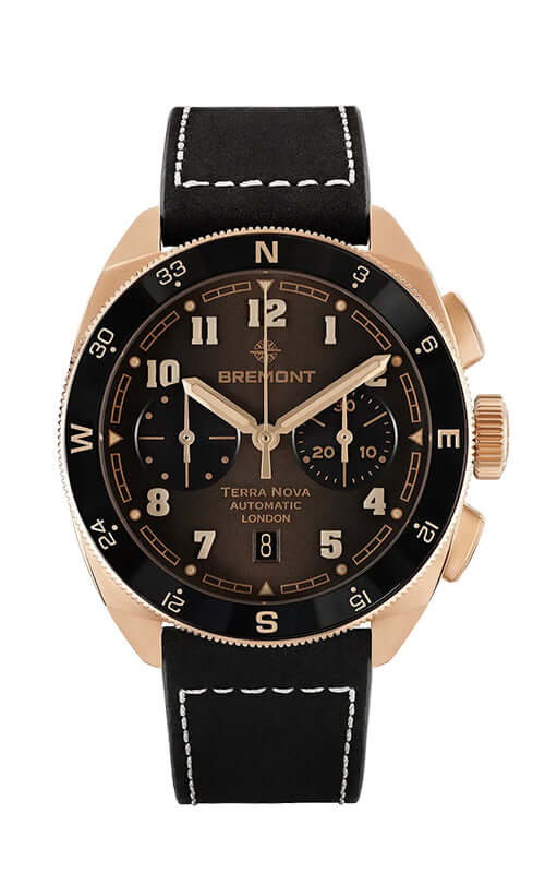 Bremont Terra Nova 42.5 Chronograph, Rose Gold TN42-CHR-RG-BR-L-S - Velora