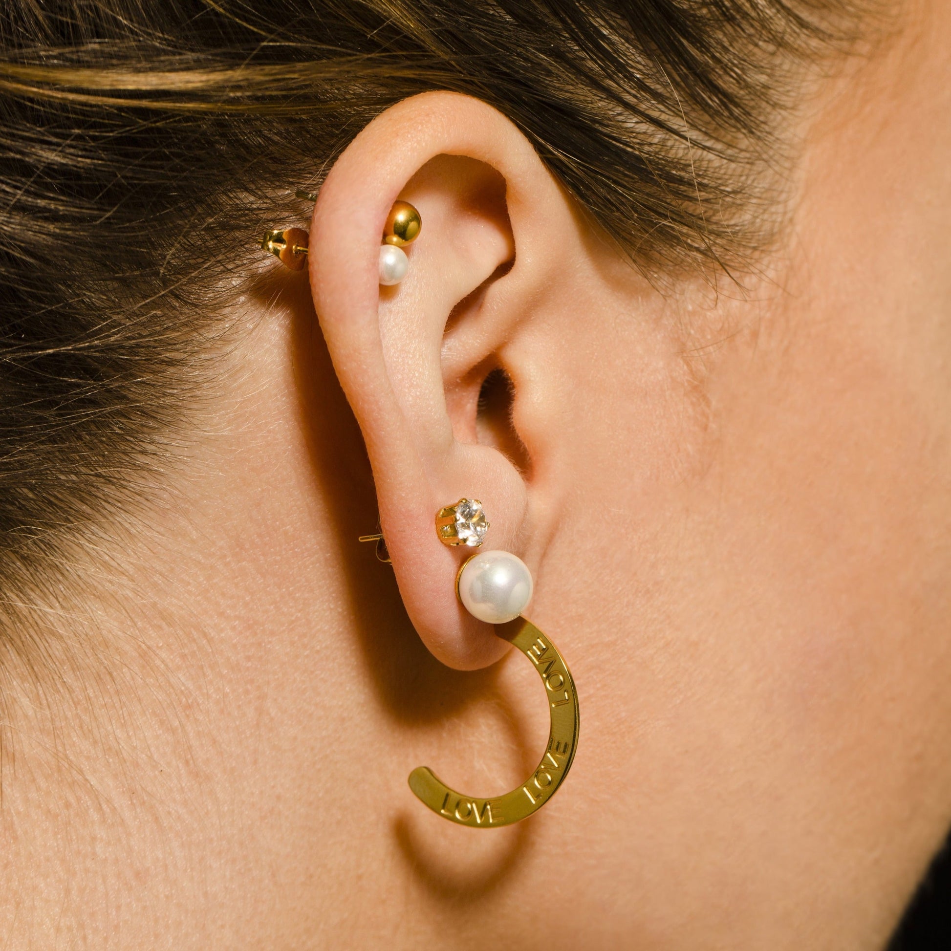 TRINITY 3-Pair Fresh Water Pearl Stud Set - Velora Luxury Fashion