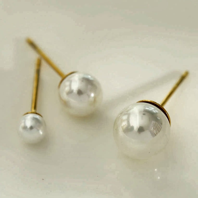 TRINITY 3-Pair Fresh Water Pearl Stud Set - Velora Luxury Fashion