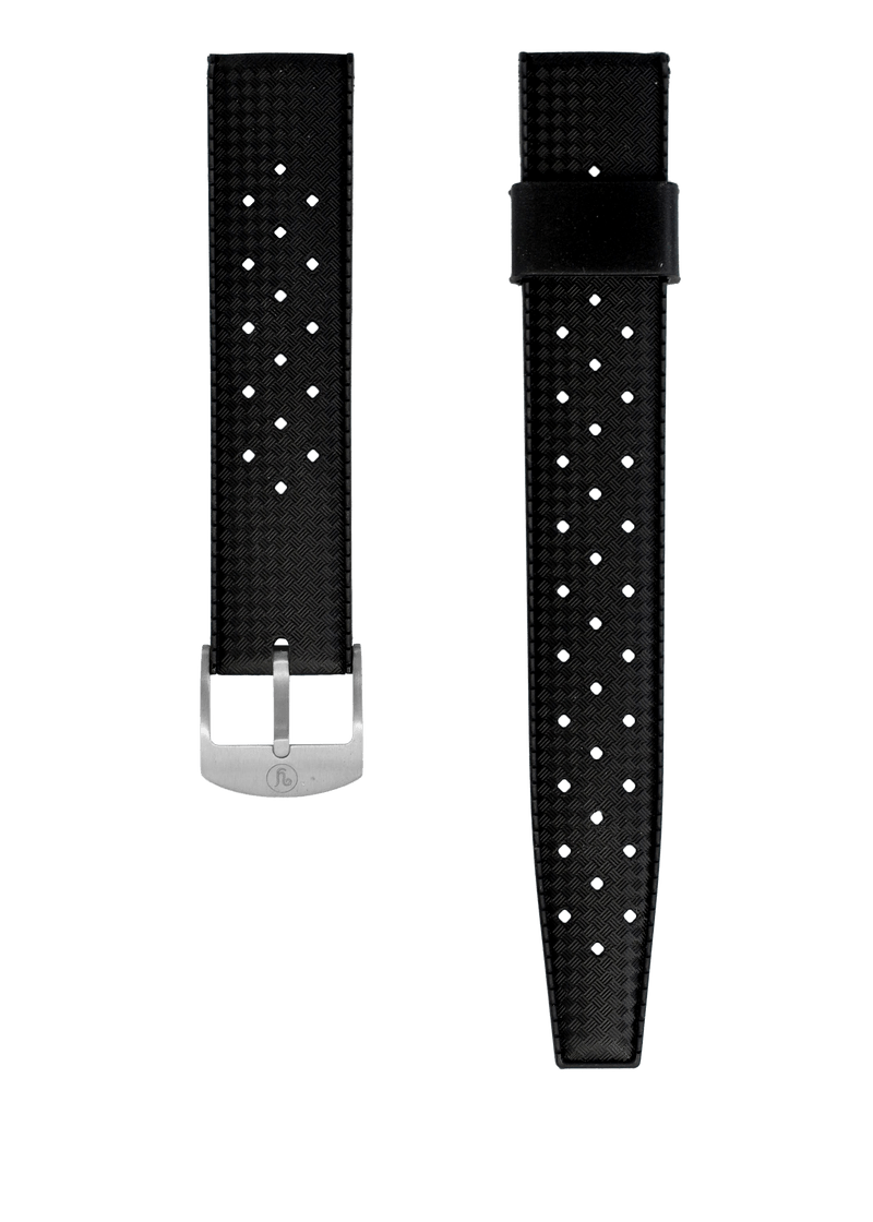 YEMA Black Tropic Dive Strap 19mm | SYSUP-TP19-SS - Velora Luxury Fashion