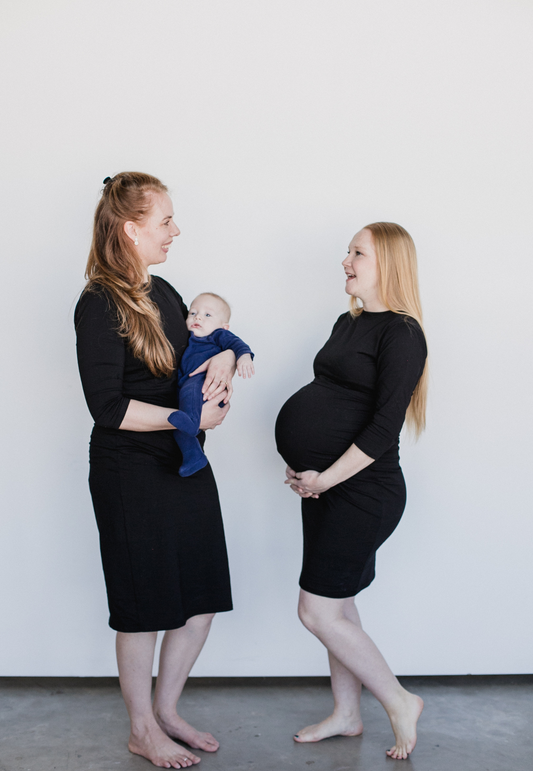 Taryn 3/4 Sleeve Maternity and Nursing Dress - Velora Luxury Fashion