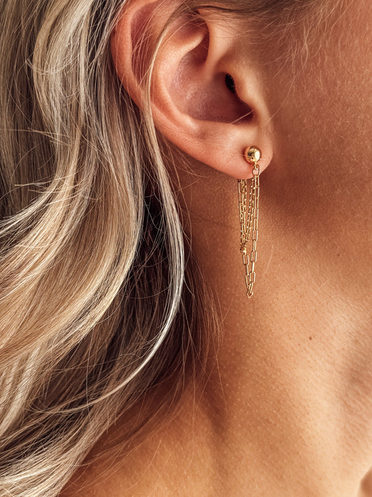 The Beverly Chain Earrings - Velora Luxury Fashion