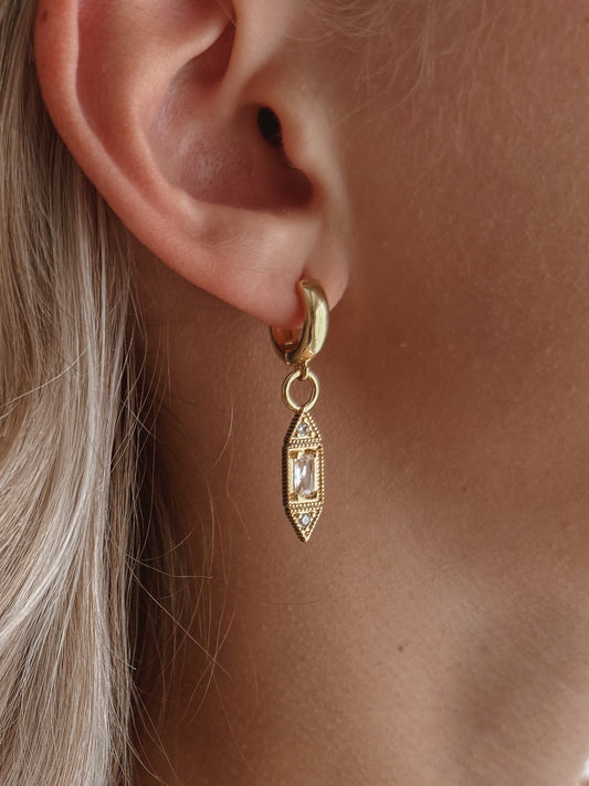 The Celeste Huggie Hoop Earrings - Velora Luxury Fashion