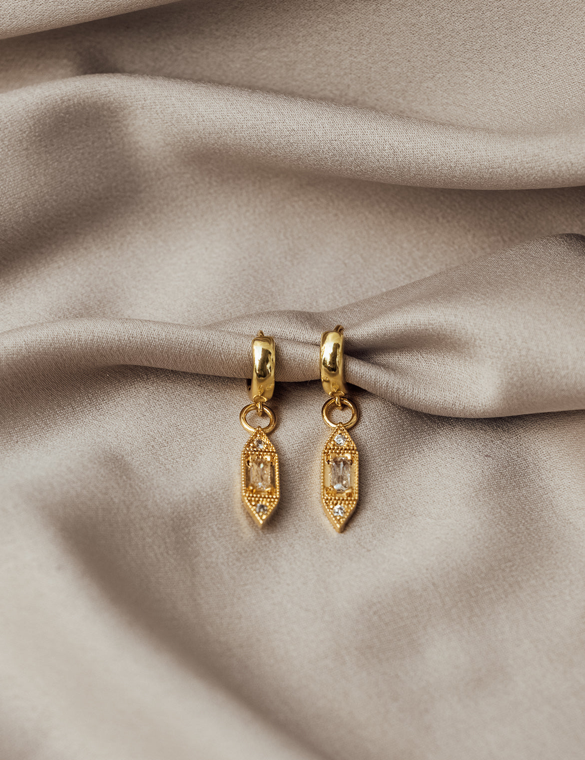 The Celeste Huggie Hoop Earrings - Velora Luxury Fashion