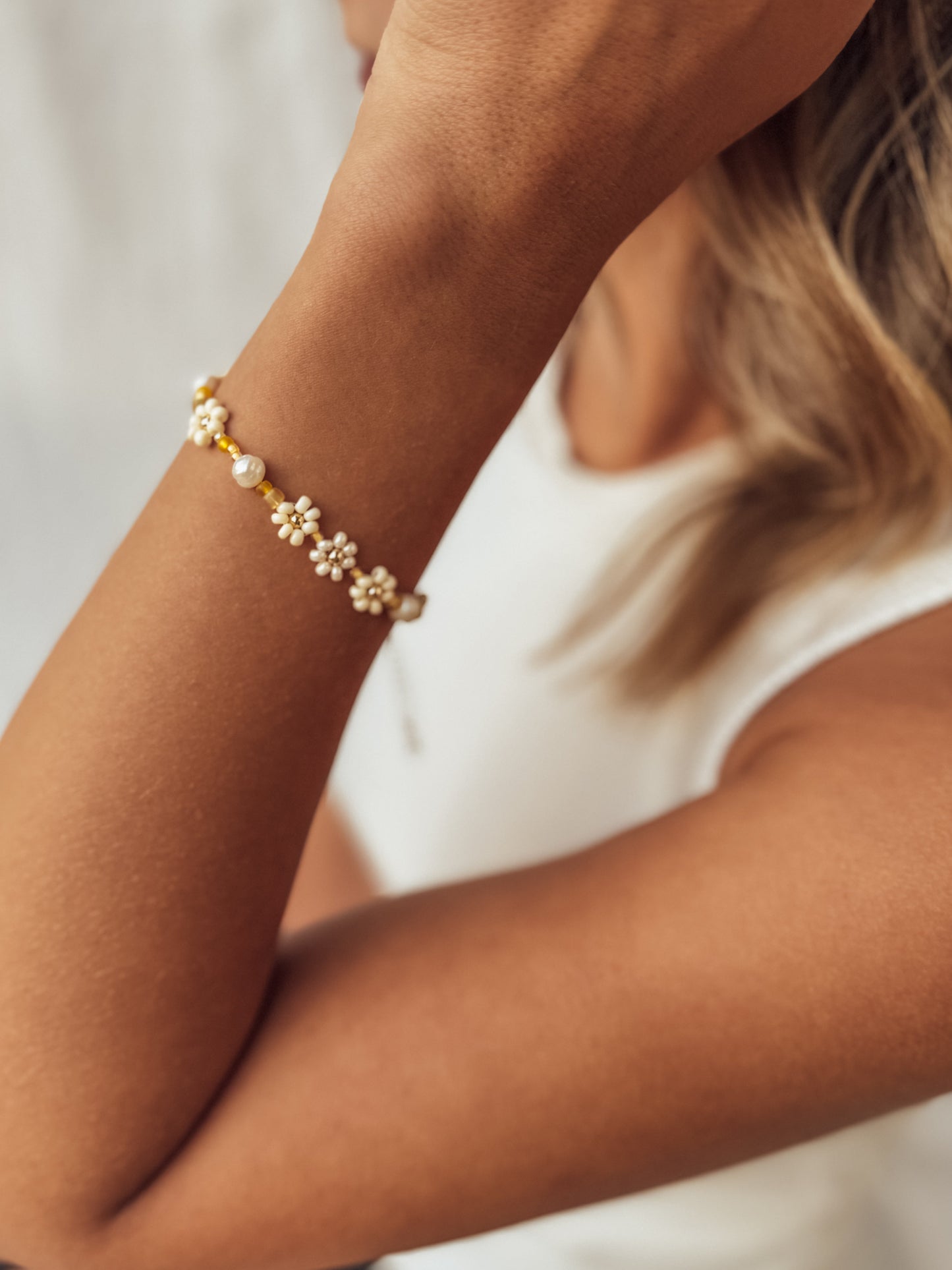 The Daisy Bracelet & Anklet in "Buttercup" - Velora Luxury Fashion