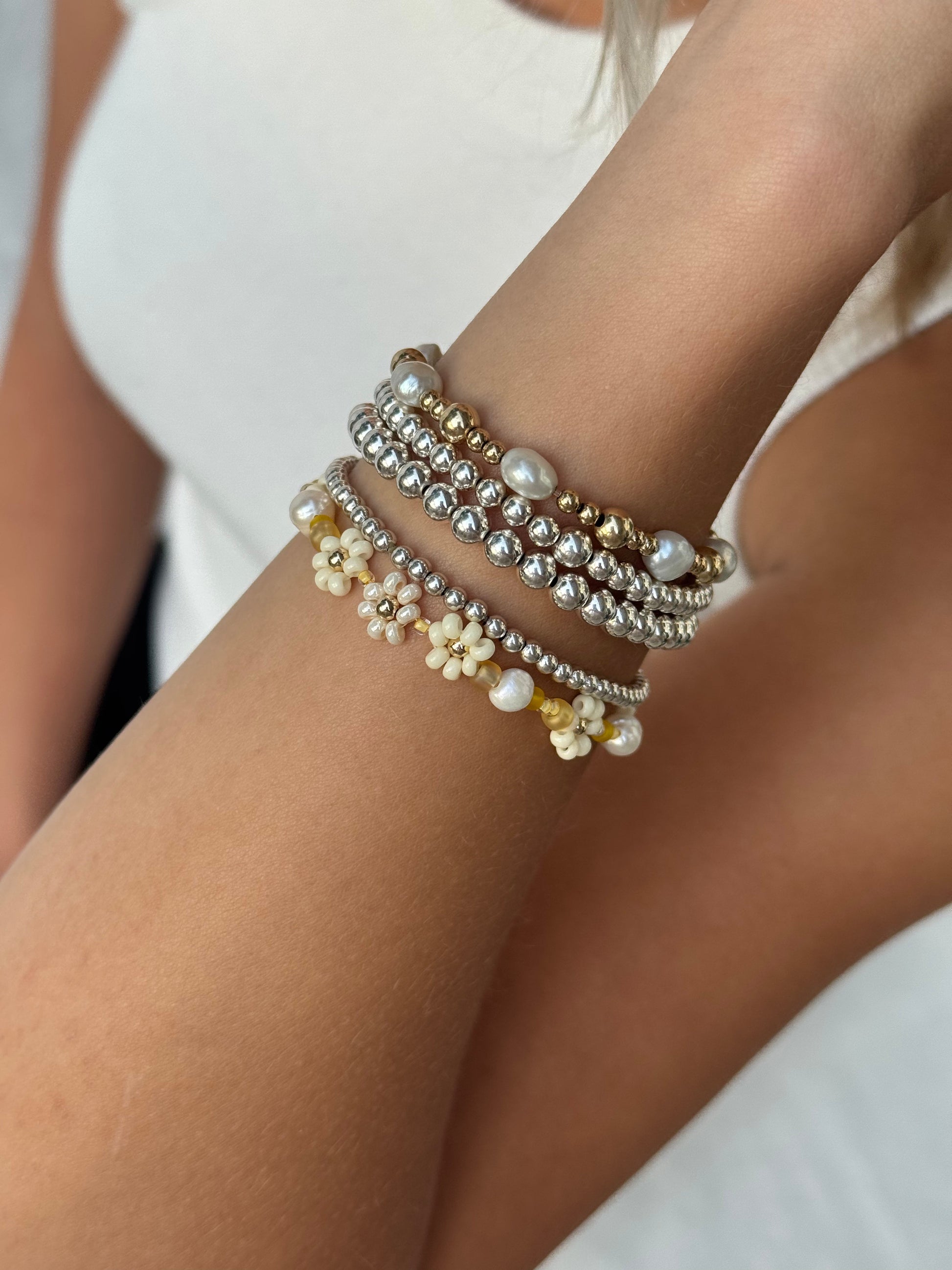 The Daisy Bracelet & Anklet in "Buttercup" - Velora Luxury Fashion