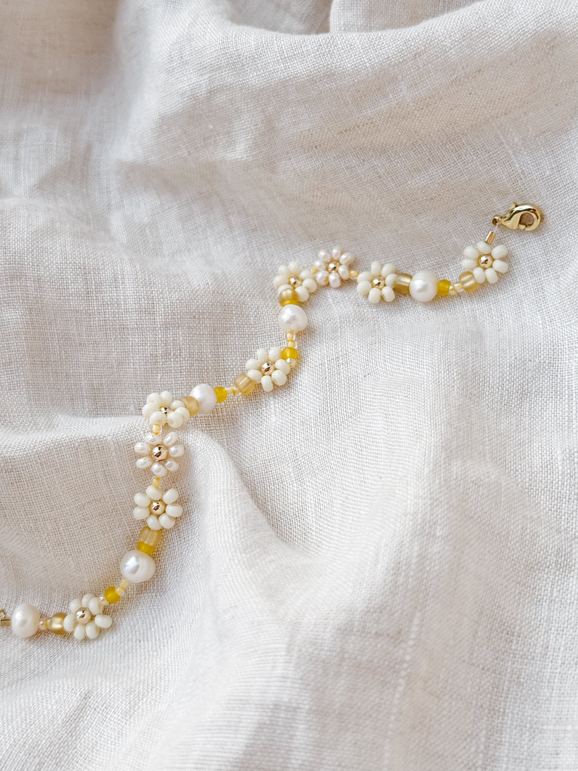 The Daisy Bracelet & Anklet in "Buttercup" - Velora Luxury Fashion