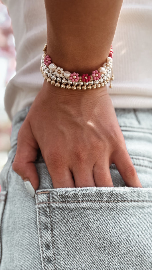The Daisy Bracelet & Anklet in Frosé - Velora Luxury Fashion