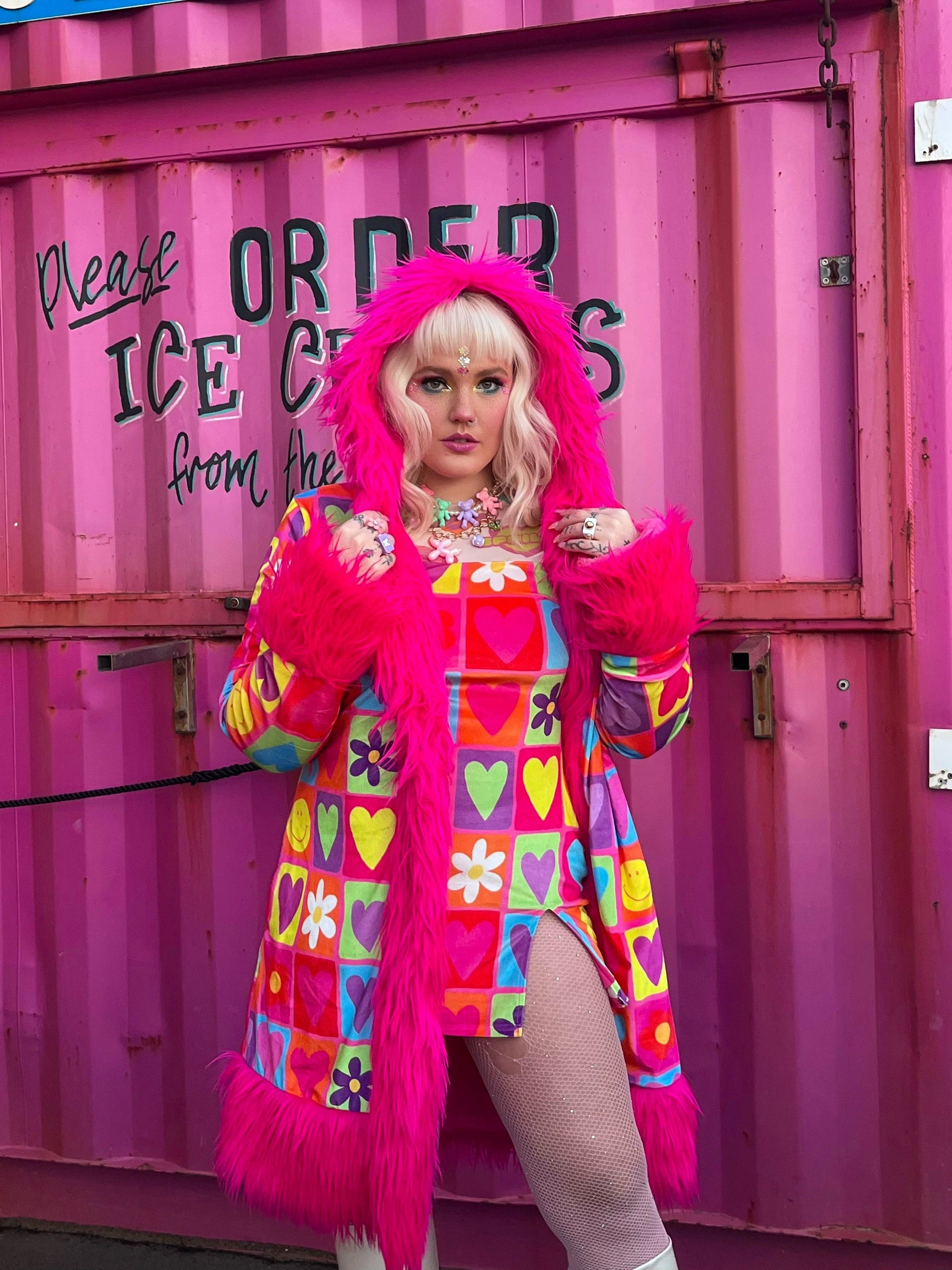 The Happy Daze Velvet Hooded Coat - Velora Luxury Fashion