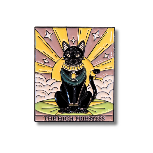 "The High Priestess" Cat Tarot Card | Collectible Pin - Velora Luxury Fashion