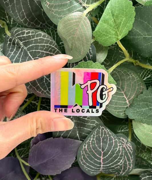 The Locals Wpg MTV Holographic Sticker - Velora Luxury Fashion