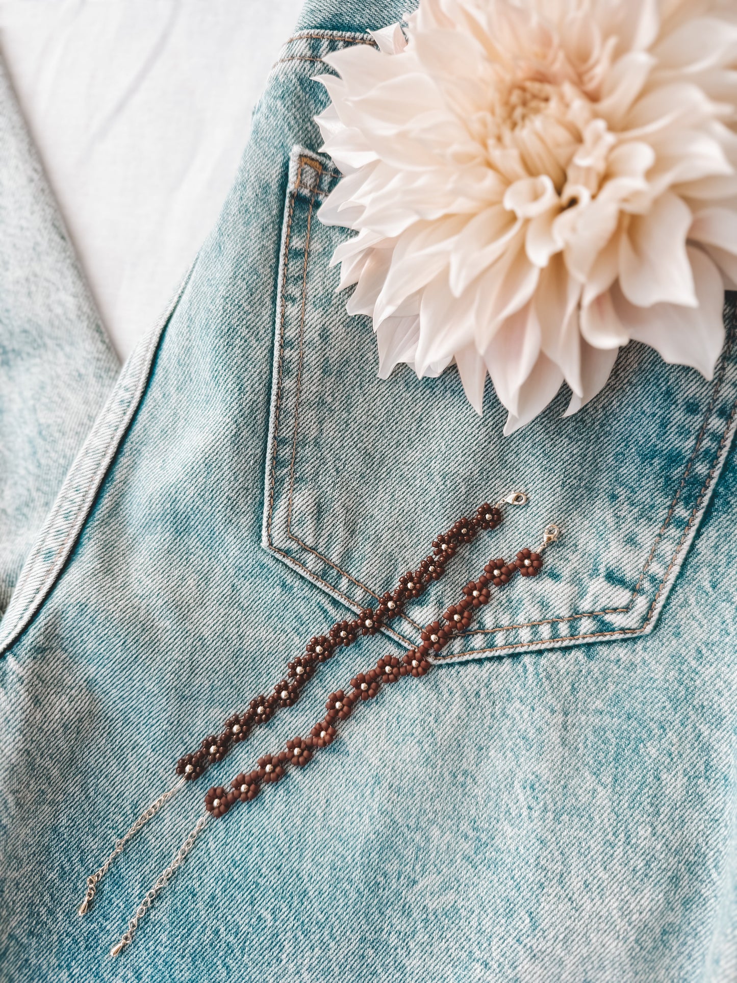 The Merlot Daisy Bracelet & Anklet - Velora Luxury Fashion