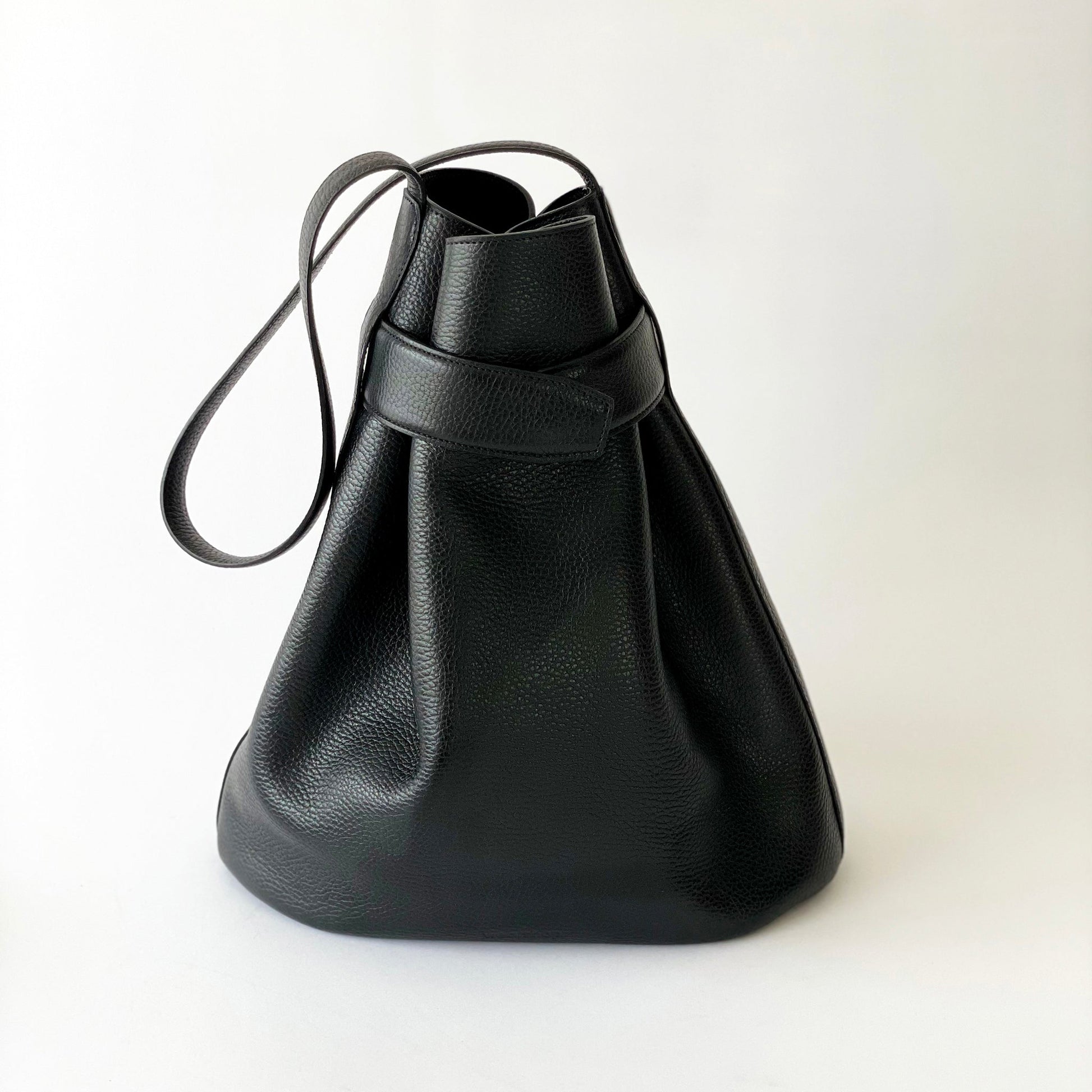 The Navona Bucket Bag in Black - Velora Luxury Fashion