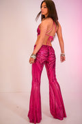 The Pink Sabrina Sequin Catsuit - Velora Luxury Fashion