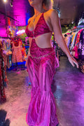 The Pink Sabrina Sequin Catsuit - Velora Luxury Fashion