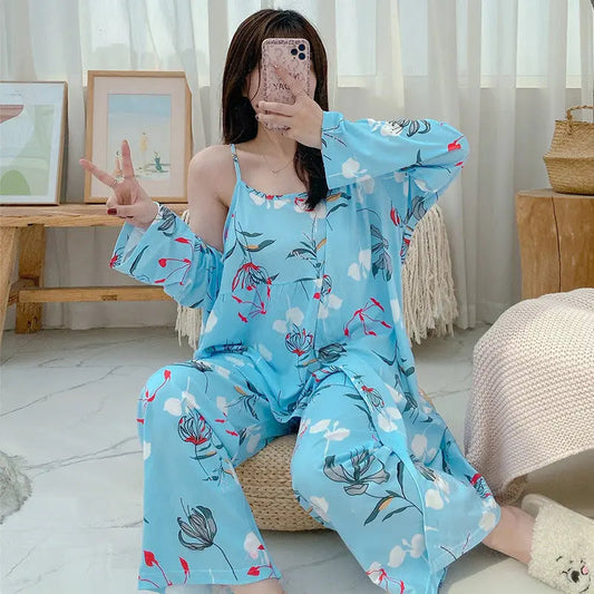 Three-piece Homewear Pajamas For Women EX-STOCK Canada