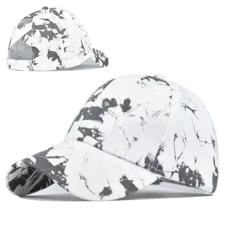 Tie-Dye Hat Pure Cotton Sun Visors Ponytail Cap - Velora