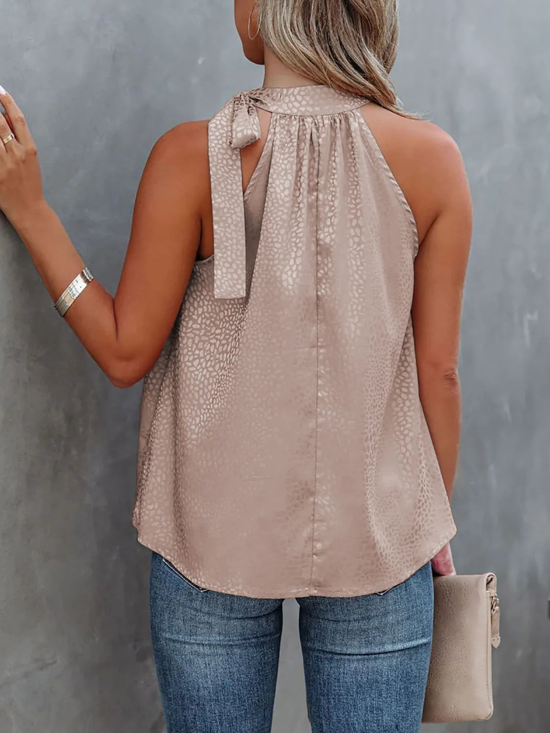 Tied Animal Print Cami - Velora Luxury Fashion