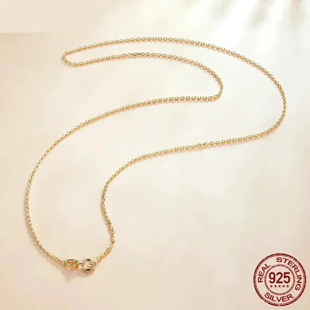 Timeless Elegance: 925 Sterling Silver Adjustable Necklace Chain For Women - Velora Luxury Fashion
