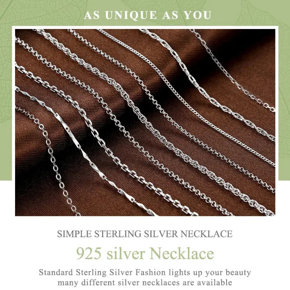Timeless Elegance: 925 Sterling Silver Adjustable Necklace Chain For Women - Velora Luxury Fashion