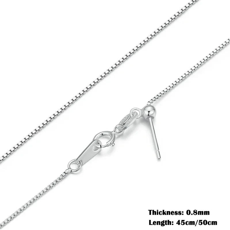 Timeless Elegance: 925 Sterling Silver Adjustable Necklace Chain For Women - Velora Luxury Fashion
