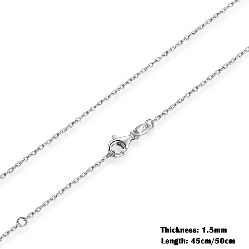 Timeless Elegance: 925 Sterling Silver Adjustable Necklace Chain For Women - Velora Luxury Fashion