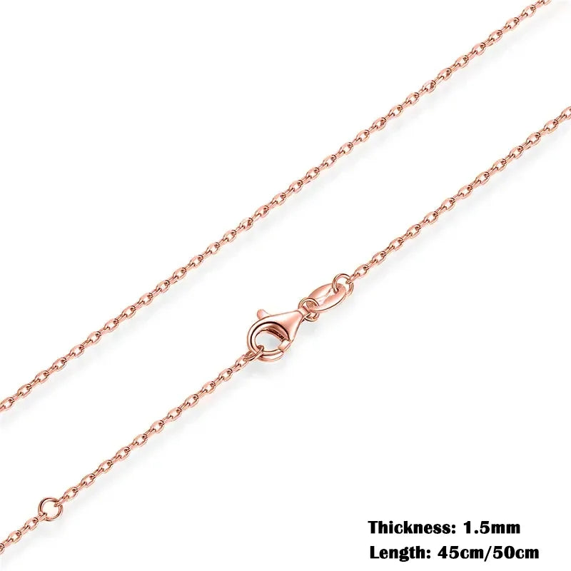 Timeless Elegance: 925 Sterling Silver Adjustable Necklace Chain For Women - Velora Luxury Fashion