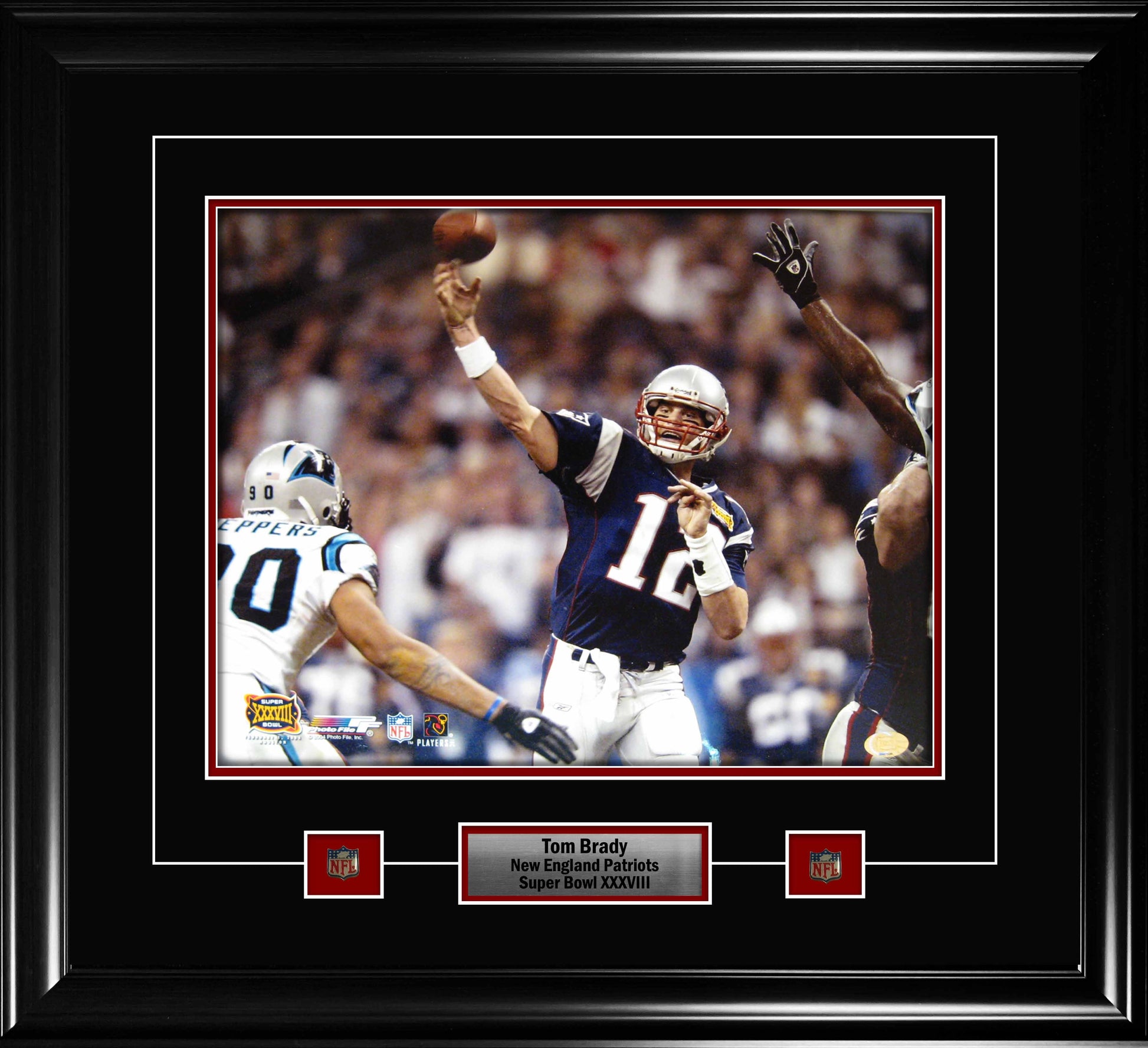 Tom Brady 16x20 New England Patriots Photo Framed with Pins & Plate - Velora Luxury Fashion