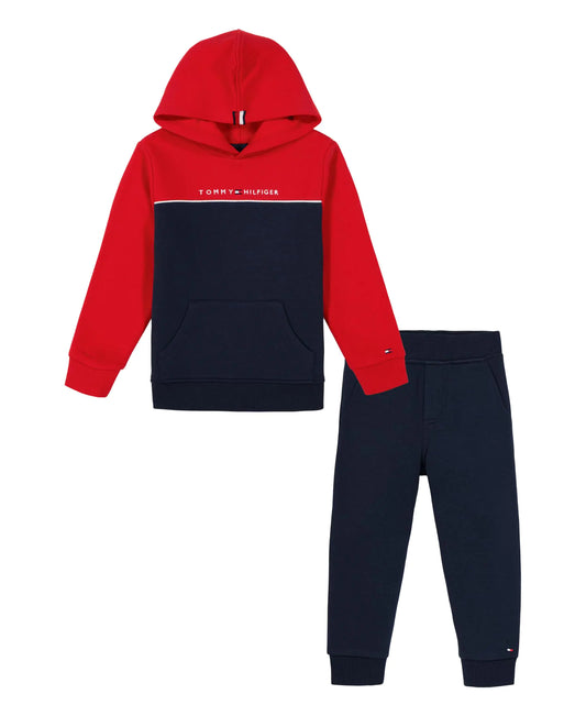 Tommy Hilfiger 2pc Fleece Hoodie Pant Set - Velora Luxury Fashion