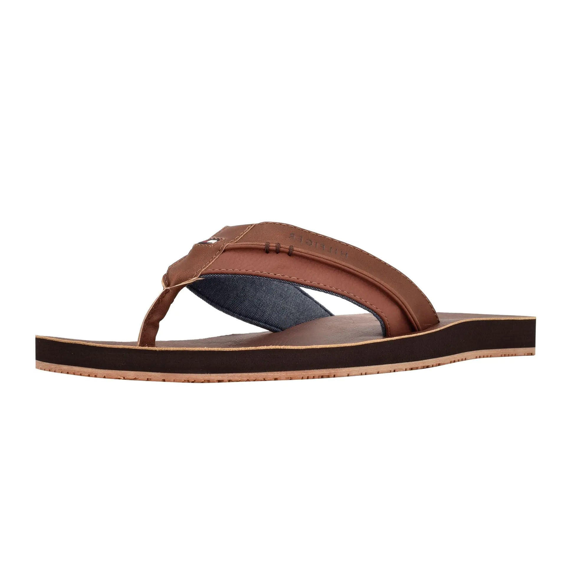Tommy Hilfiger Mens Davidson Flip Flop Cognac 238 11 - Velora Luxury Fashion