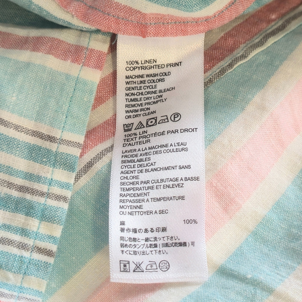 Women's [L] Kohala Stripe 1/4 Zip Linen Sleeveless Blouse | Tommy Bahama Sassy's Garage