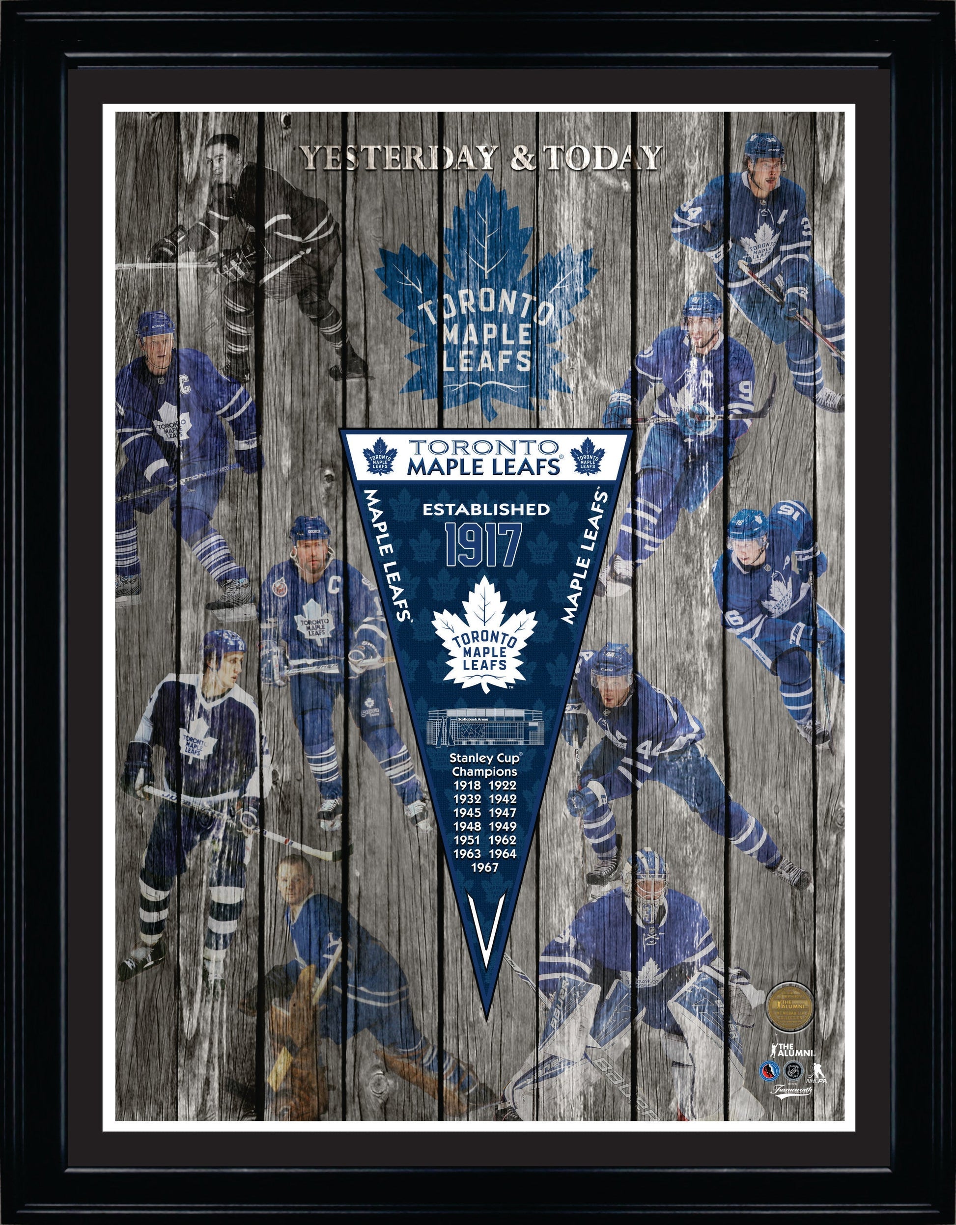 Toronto Maple Leafs Yesterday and Today Framed Collage - Velora Luxury Fashion