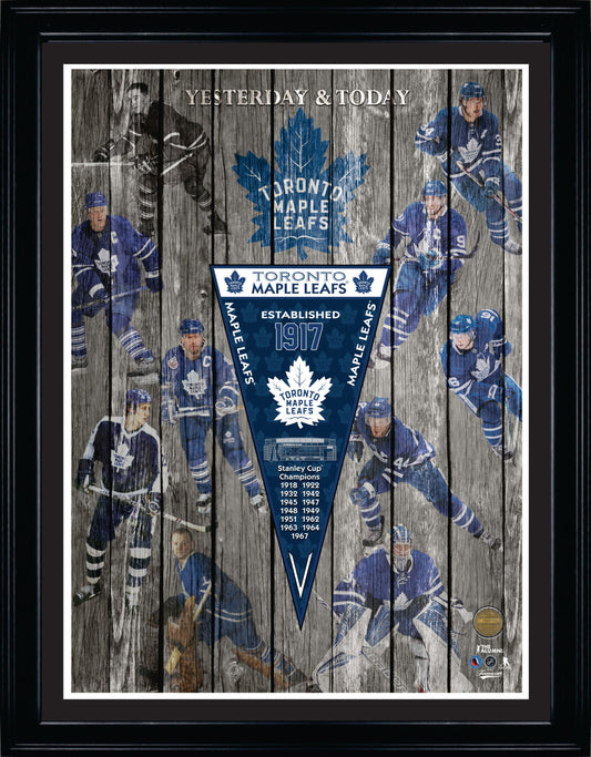 Toronto Maple Leafs Yesterday and Today Framed Collage - Velora Luxury Fashion